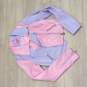 Dolls Kill Pastel Vegan Moto Jacket
